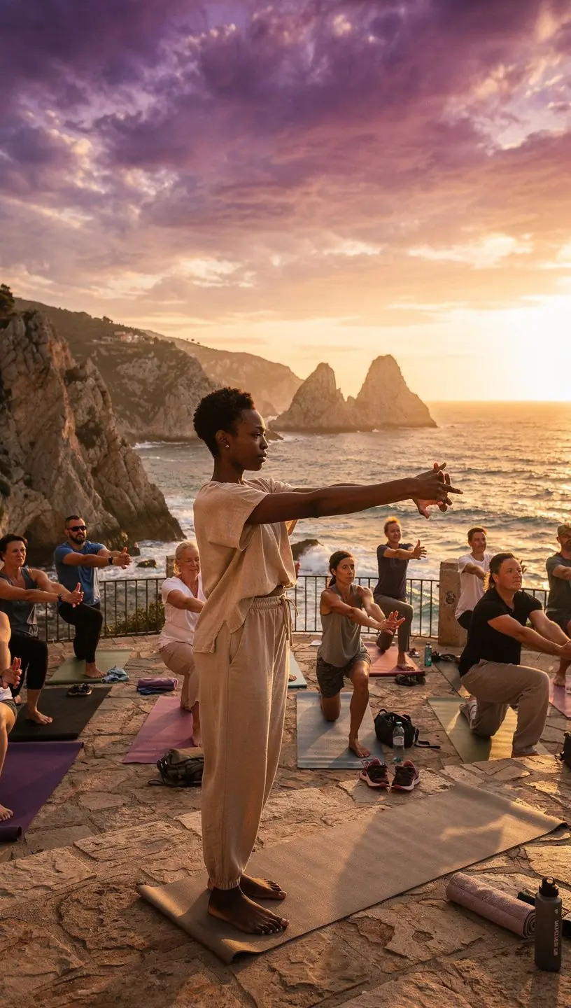 Diversas posturas de yoga que ilustran el uso efectivo de la fuerza de las muñecas en el equilibrio.